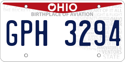 OH license plate GPH3294