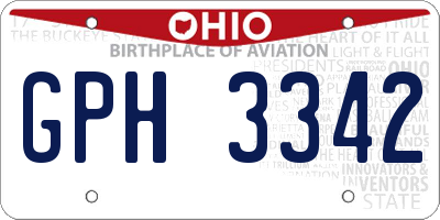 OH license plate GPH3342