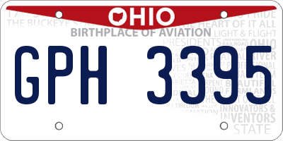 OH license plate GPH3395