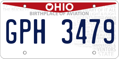 OH license plate GPH3479