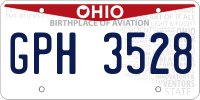 OH license plate GPH3528