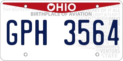 OH license plate GPH3564