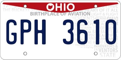 OH license plate GPH3610