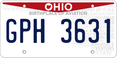 OH license plate GPH3631