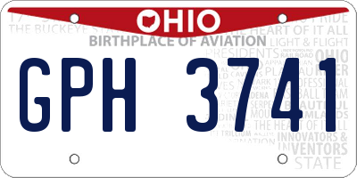 OH license plate GPH3741