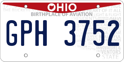 OH license plate GPH3752