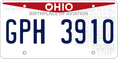 OH license plate GPH3910