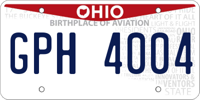 OH license plate GPH4004