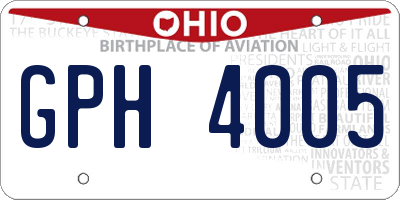 OH license plate GPH4005