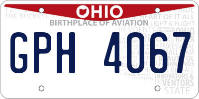 OH license plate GPH4067