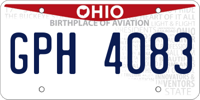 OH license plate GPH4083