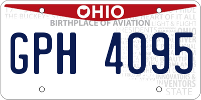 OH license plate GPH4095