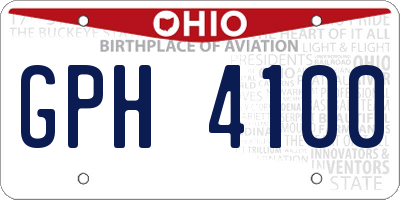 OH license plate GPH4100