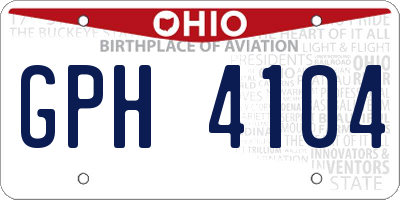 OH license plate GPH4104