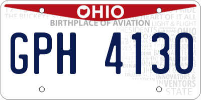 OH license plate GPH4130