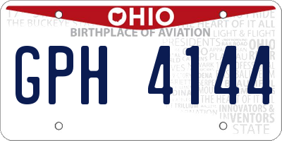 OH license plate GPH4144