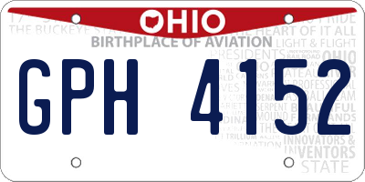 OH license plate GPH4152