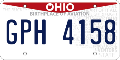 OH license plate GPH4158