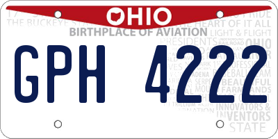 OH license plate GPH4222
