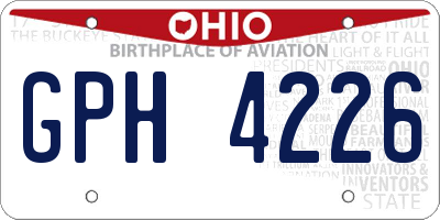 OH license plate GPH4226