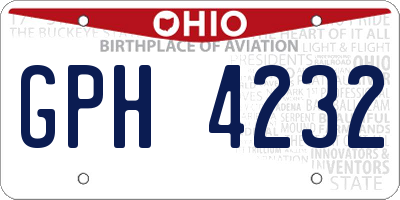 OH license plate GPH4232