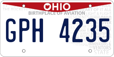 OH license plate GPH4235