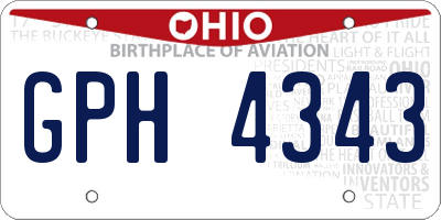 OH license plate GPH4343