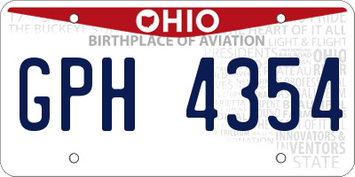 OH license plate GPH4354