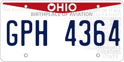 OH license plate GPH4364