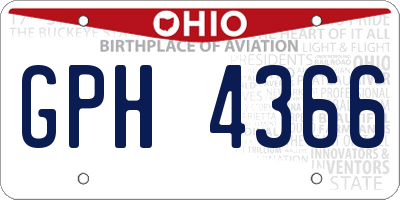 OH license plate GPH4366