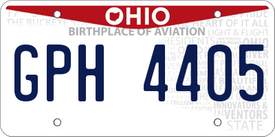 OH license plate GPH4405