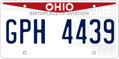 OH license plate GPH4439