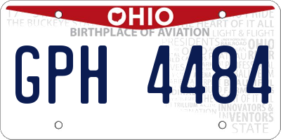OH license plate GPH4484