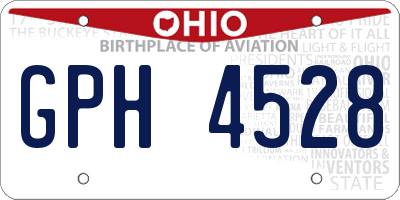 OH license plate GPH4528