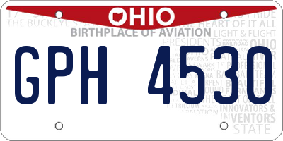 OH license plate GPH4530