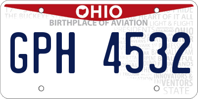 OH license plate GPH4532