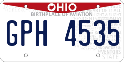 OH license plate GPH4535