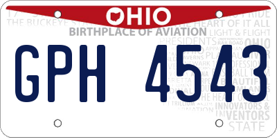 OH license plate GPH4543