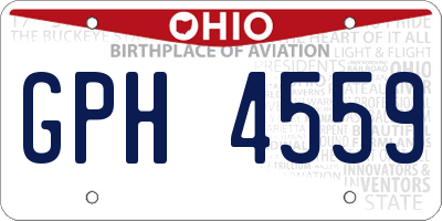 OH license plate GPH4559