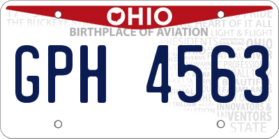 OH license plate GPH4563