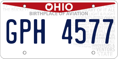 OH license plate GPH4577