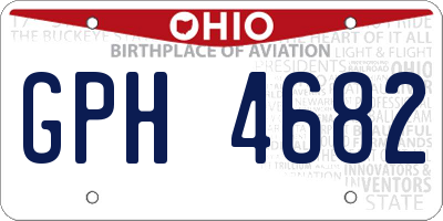 OH license plate GPH4682