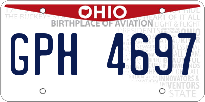 OH license plate GPH4697