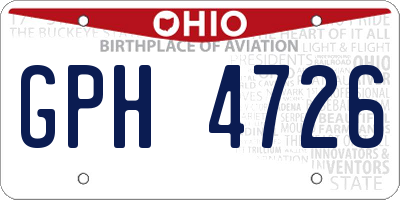 OH license plate GPH4726