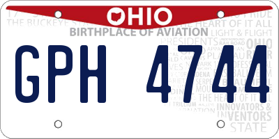 OH license plate GPH4744
