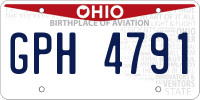 OH license plate GPH4791