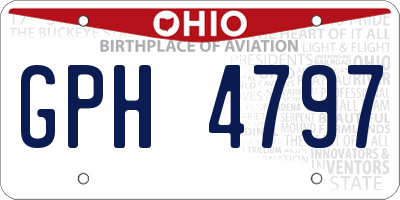 OH license plate GPH4797