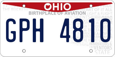 OH license plate GPH4810