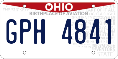 OH license plate GPH4841
