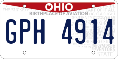 OH license plate GPH4914